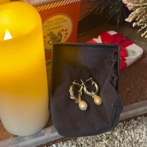 Judith Ripken Silver and pearl drop earrings.